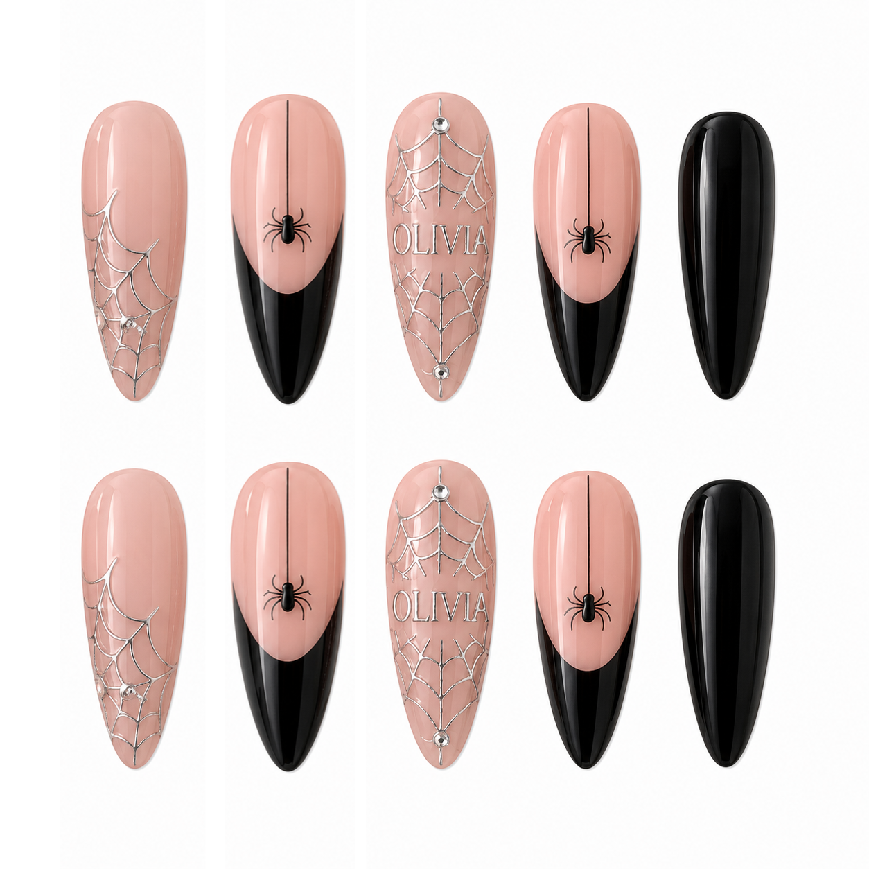 Black Widow - Personalized Press-On Nails