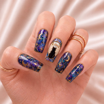 Galaxy Cat - Personalized Press-On Nails