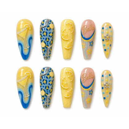 Martini Lemon - Personalized Press-On Nails