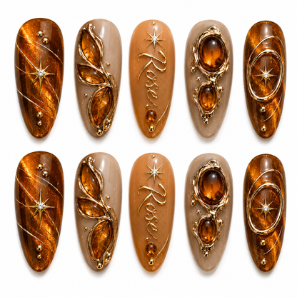 Honey Nebula - Personalized Press-On Nails
