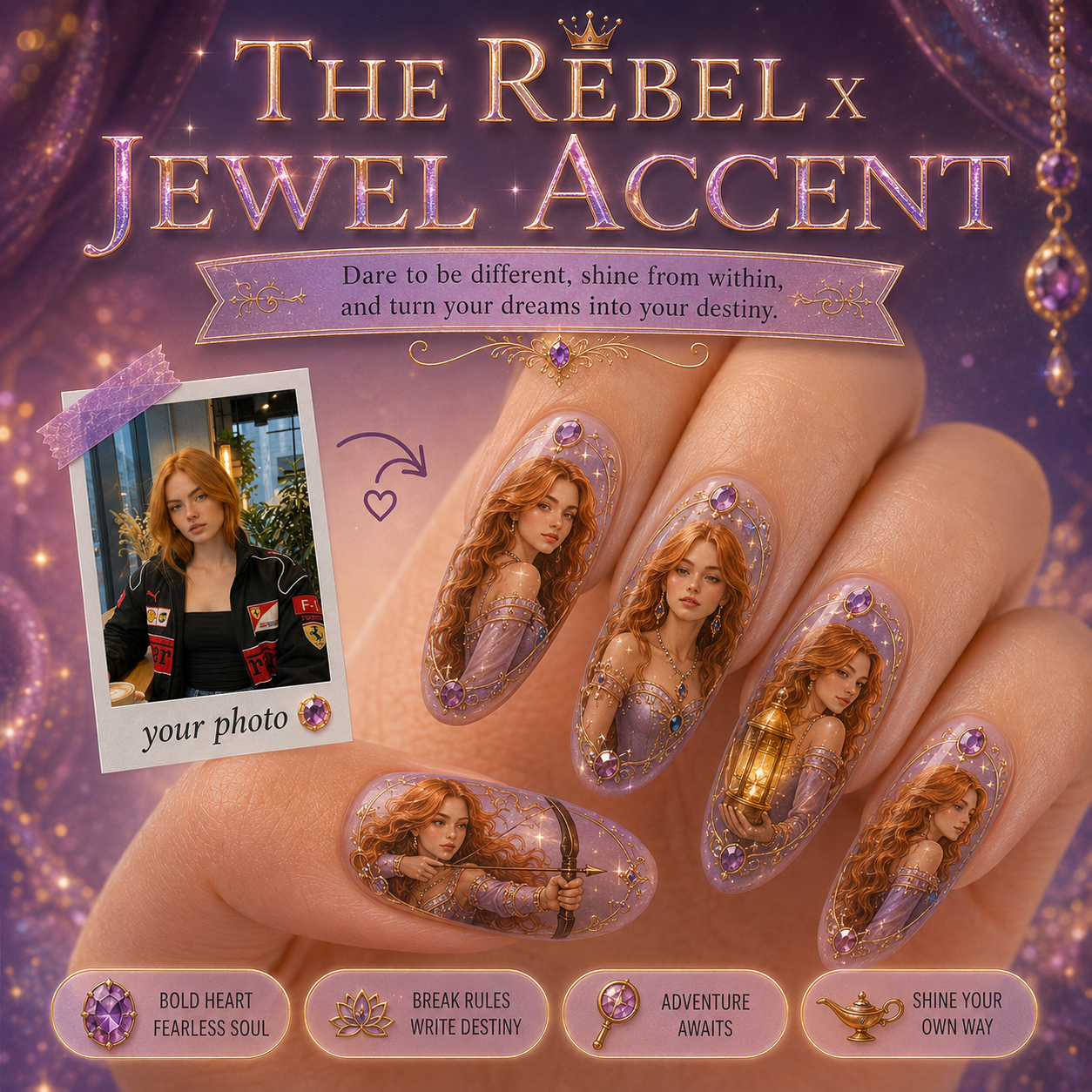CUSTOMIZE PRINCESS NAILS