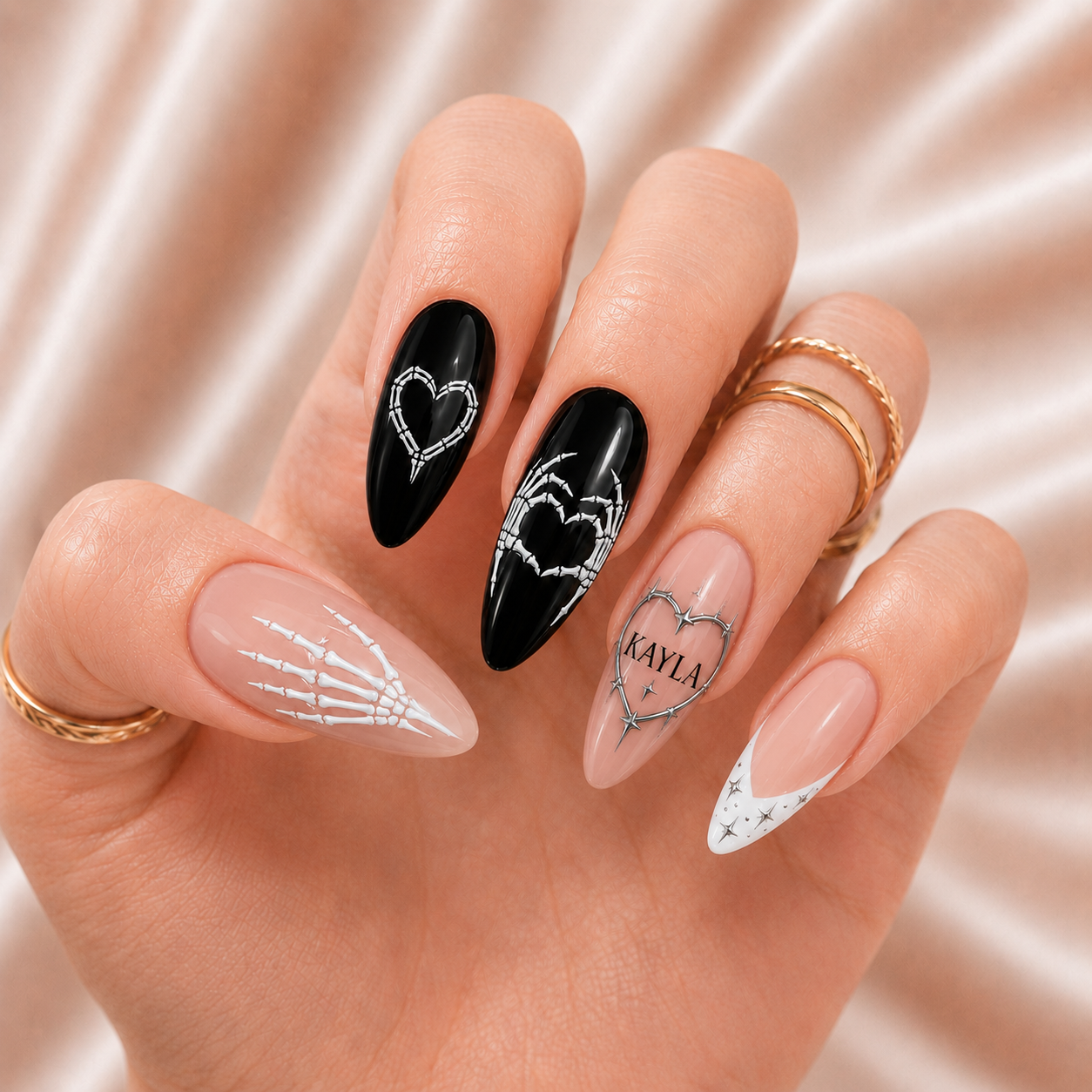 Till Bones Do Us Part - Personalized Press-On Nails