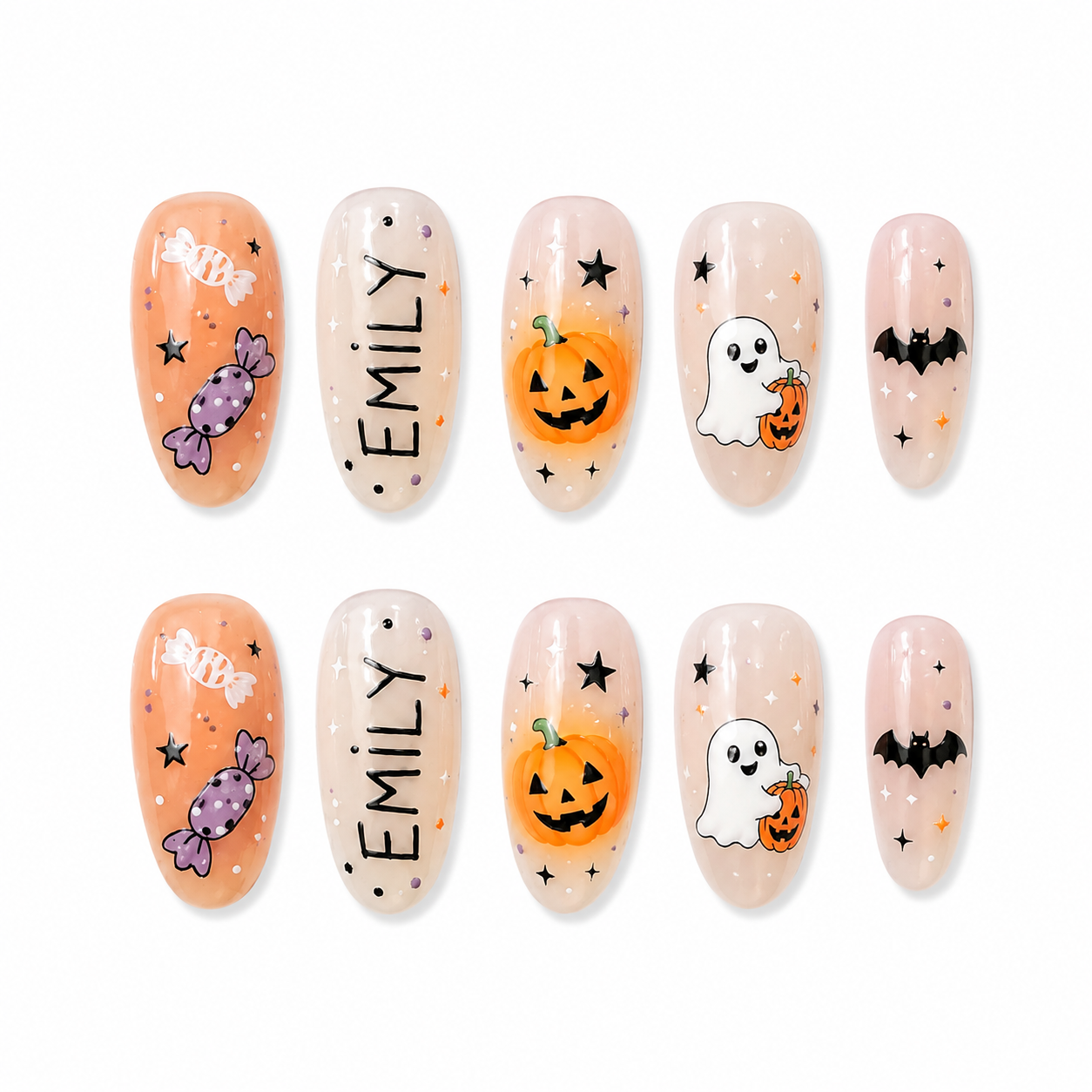 Sweet Boo Pumpkin - Personalized Press-On Nails