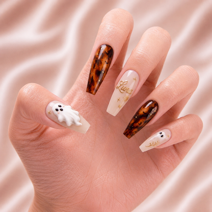 Amber Spirit Veil- Personalized Press-On Nails