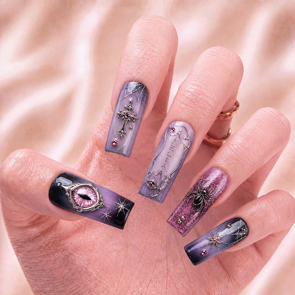 Haunted Amethyst - Personalized Press-On Nails