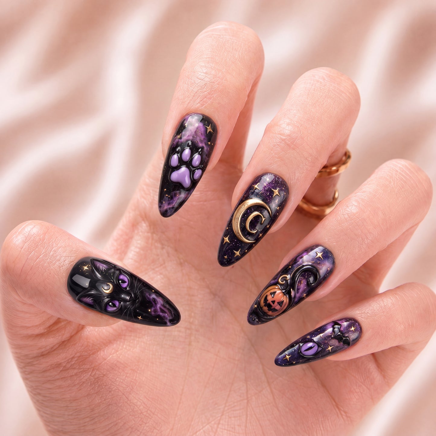 Midnight Familiar - Personalized Press-On Nails