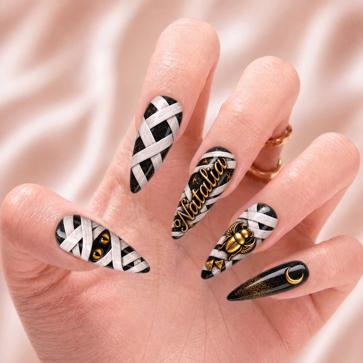 Mummy Wrap - Personalized Press-On Nails