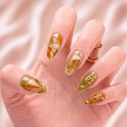 Verdant Relic - Personalized Press-On Nails