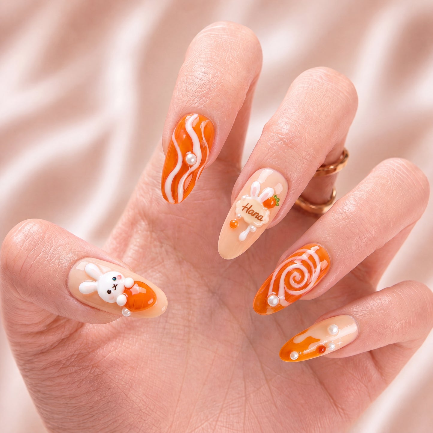 Candy Carrot - Personalized Press-On Nails