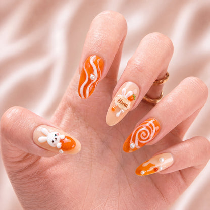 Candy Carrot - Personalized Press-On Nails