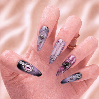 Haunted Amethyst - Personalized Press-On Nails