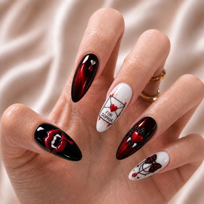 Vampire Love Letter - Personalized Press-On Nails