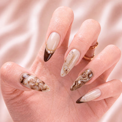 Velour Truffle - Personalized Press-On Nails