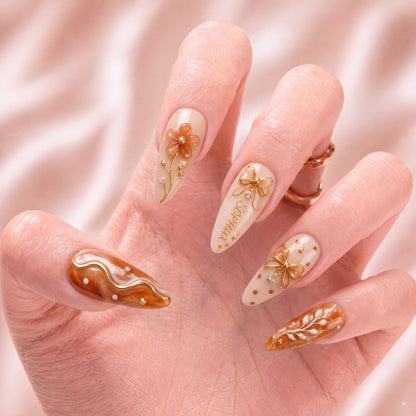 Honey Opaline - Personalized Press-On Nails