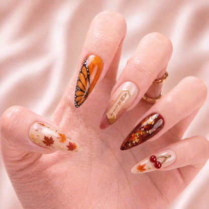 Golden Ember - Personalized Press-On Nails