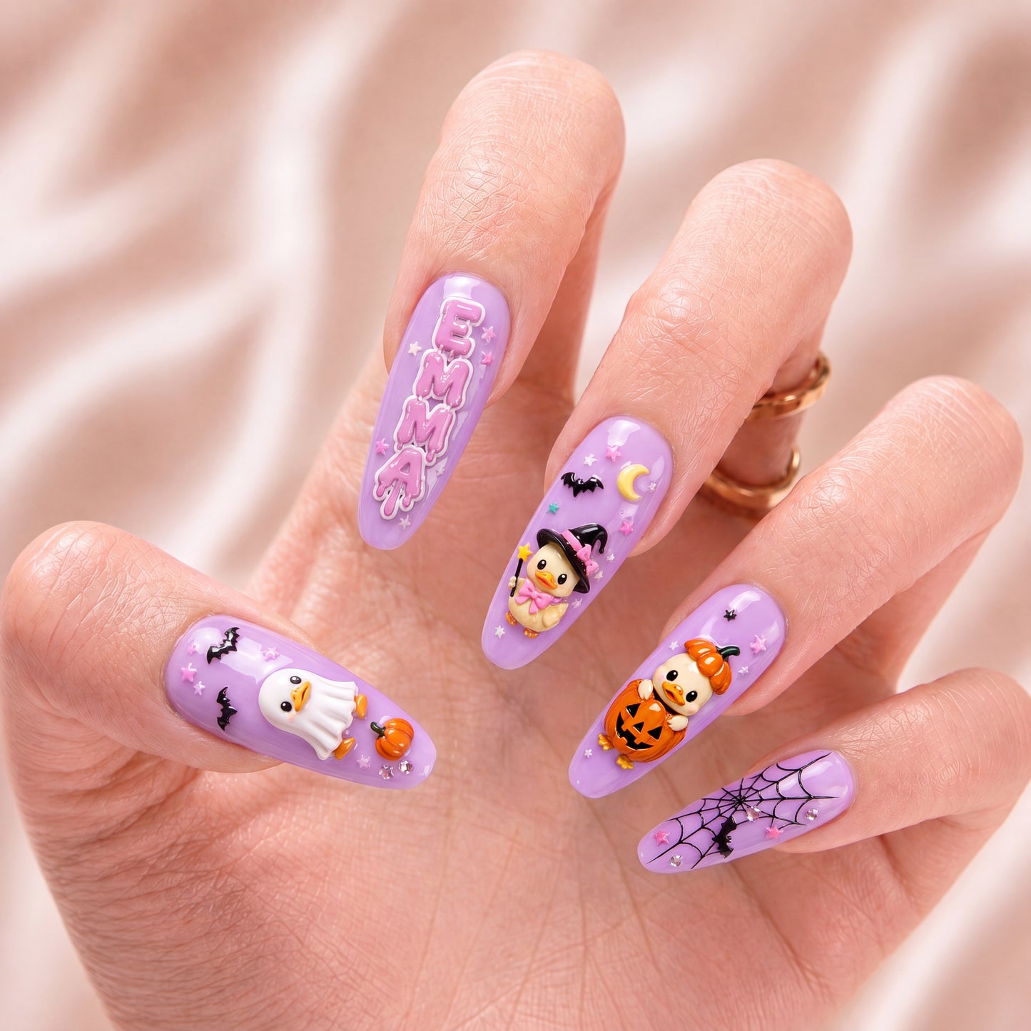 Booberry Duck - Personalized Press-On Nails