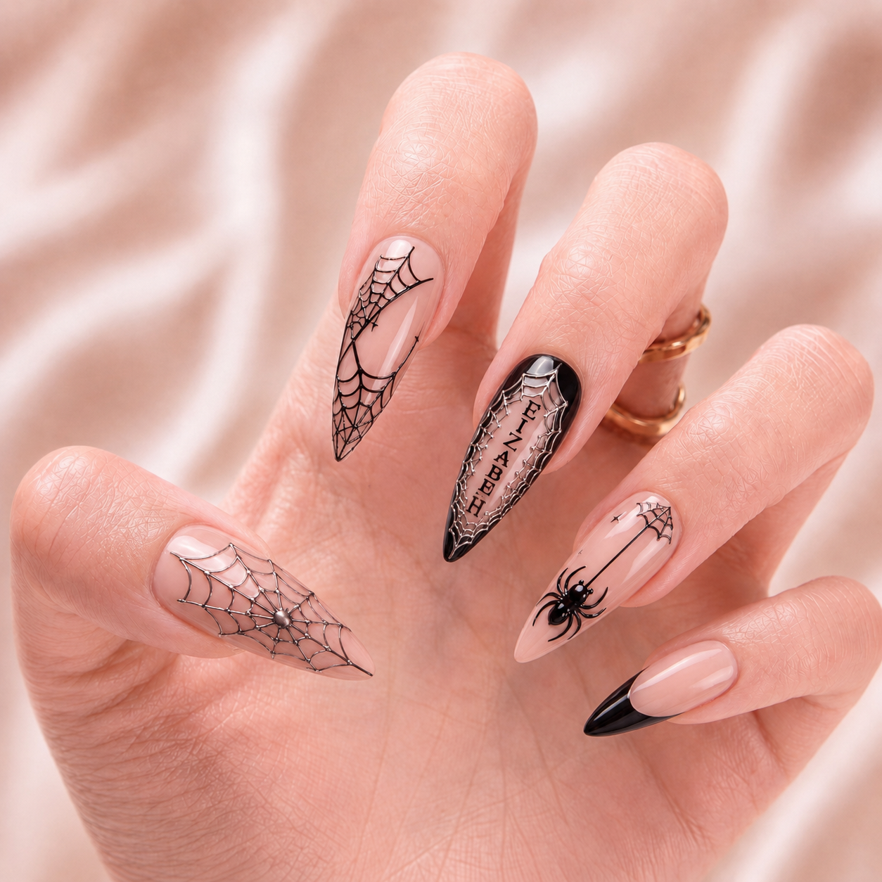 Midnight Spinner - Personalized Press-On Nails