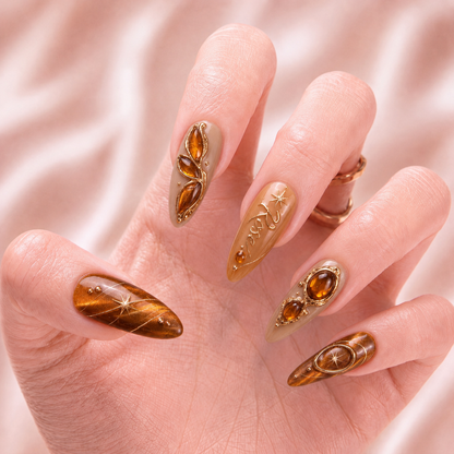 Honey Nebula - Personalized Press-On Nails