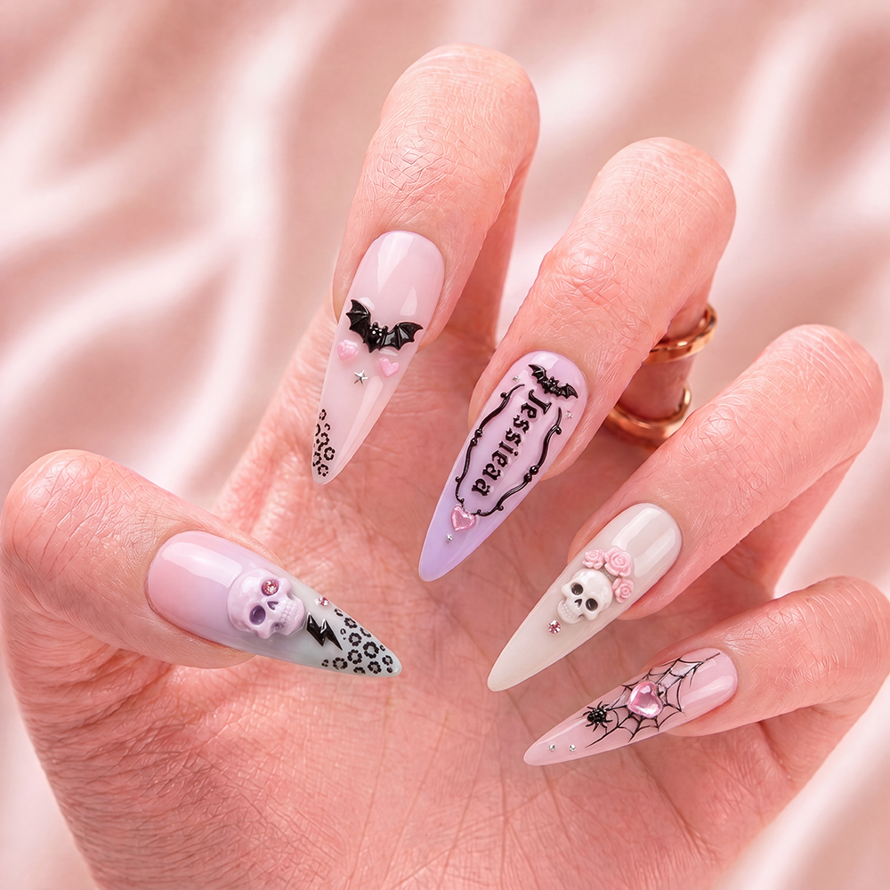 Sugar Skull Crush - Personalized Press-On Nails