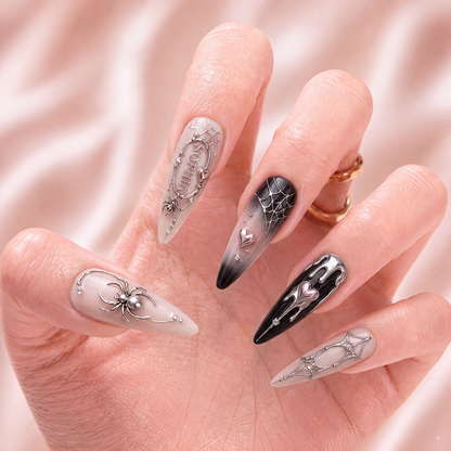 Gothic Love Trap - Personalized Press-On Nails