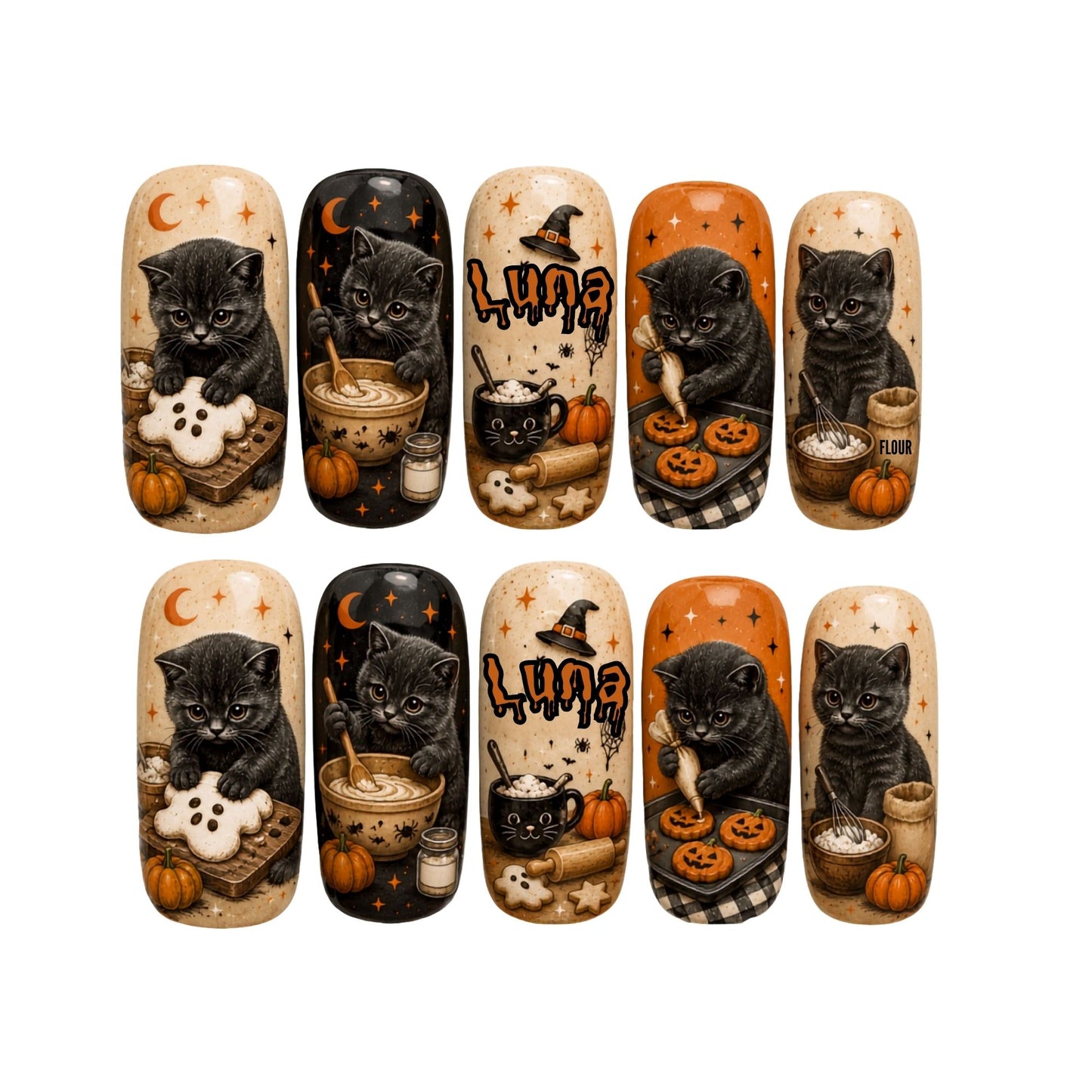 Kitty Biscuits - Personalized Press-On Nails