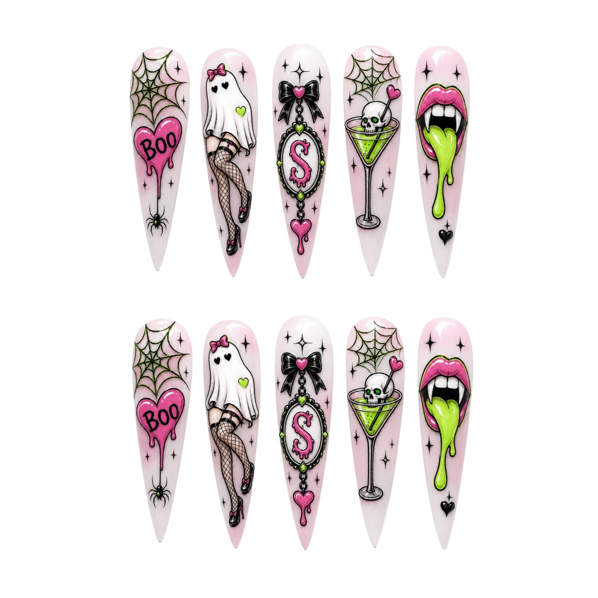Halloween Pop Art - Personalized Press-On Nails