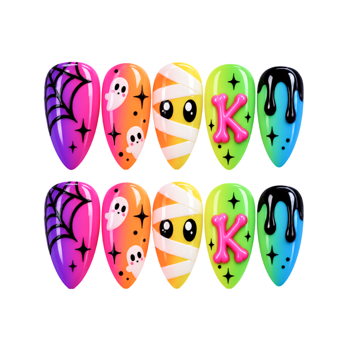 Ghost Gradient - Personalized Press-On Nails