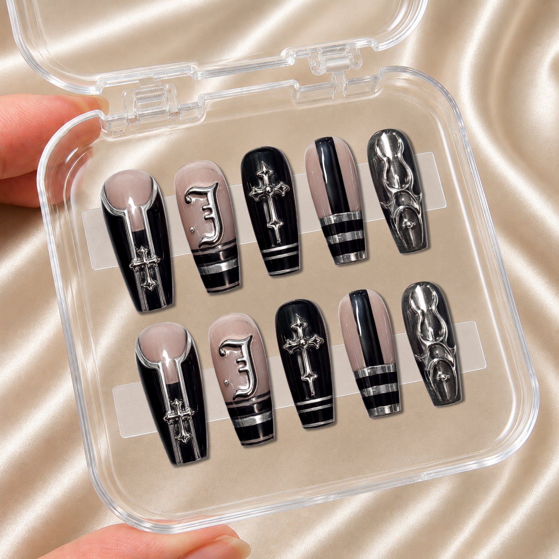 Gothic Christian Faith - Personalized Press-On Nails
