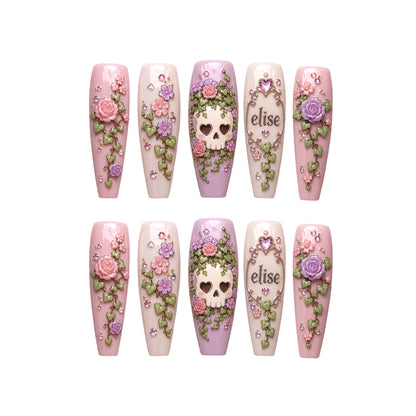 Skull Garden - Personalized Press-On Nails