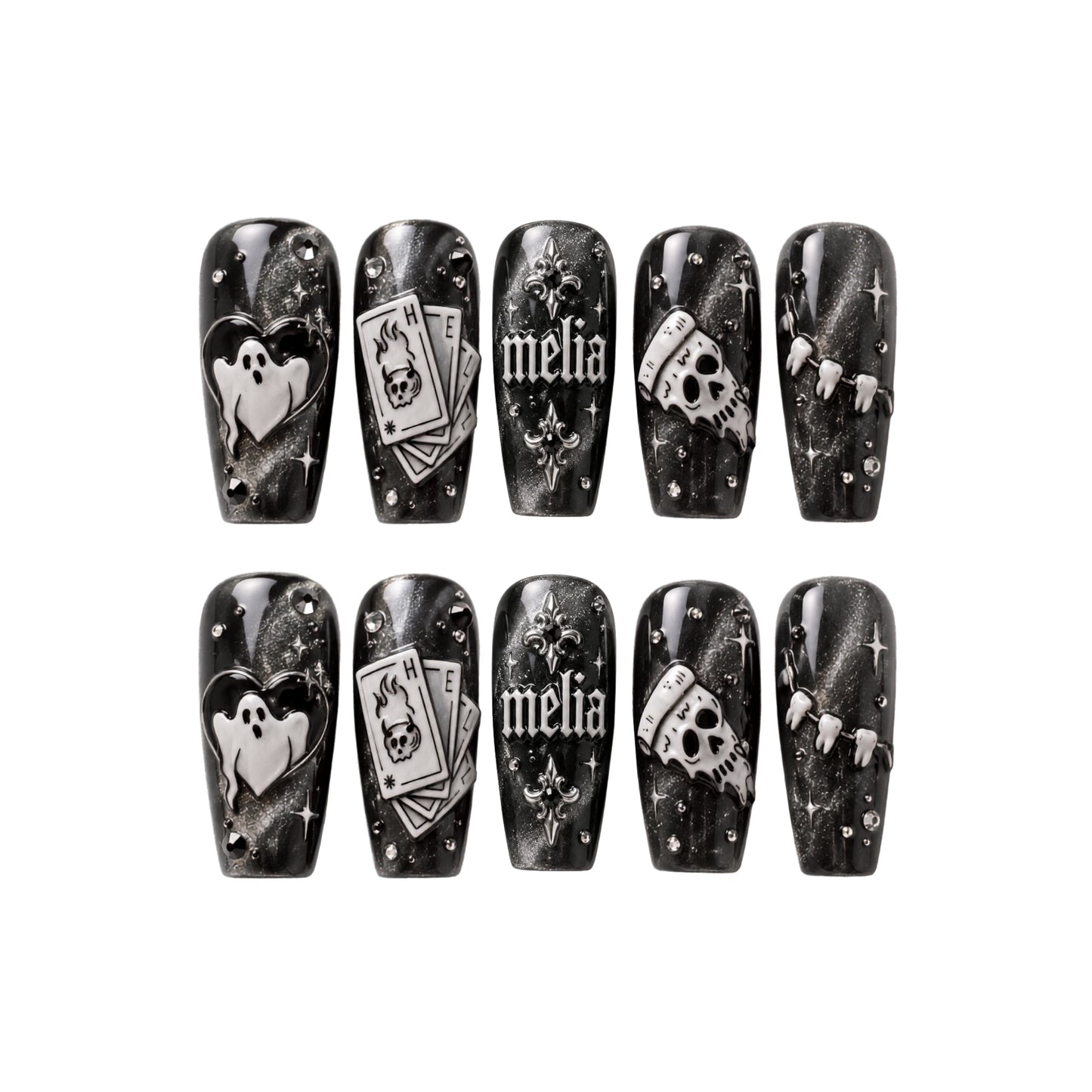 Ghost Halloween - Personalized Press-On Nails