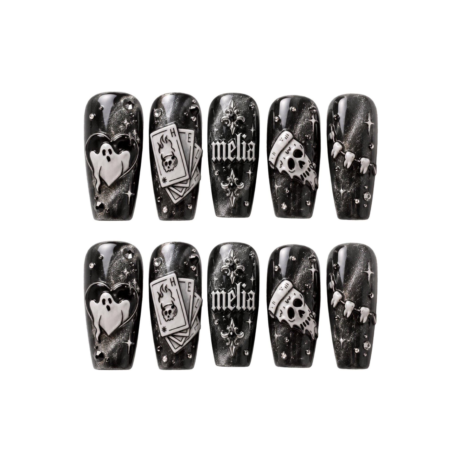 Ghost Halloween - Personalized Press-On Nails
