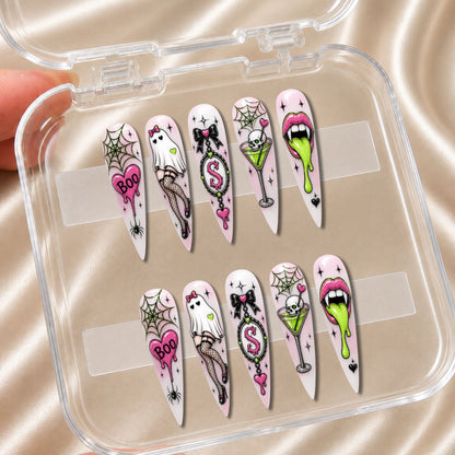 Halloween Pop Art - Personalized Press-On Nails