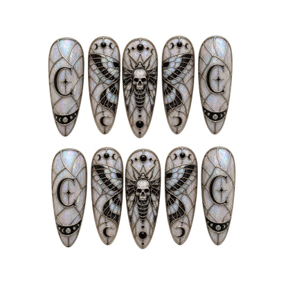 Death's Head Hawkmoth - Personalized Press-On Nails