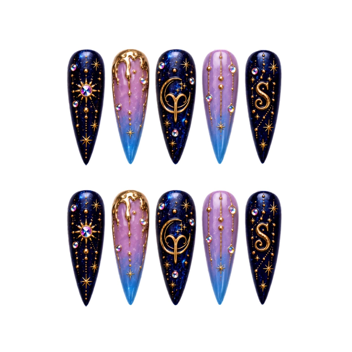 Aries Zodiac - Personalized Press-On Nails