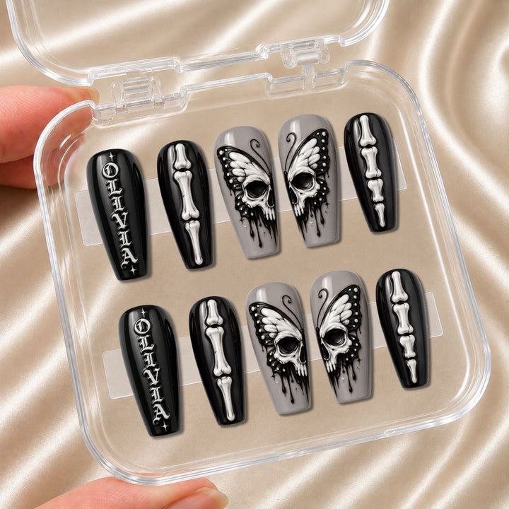Skull Skeleton - Personalized Press-On Nails