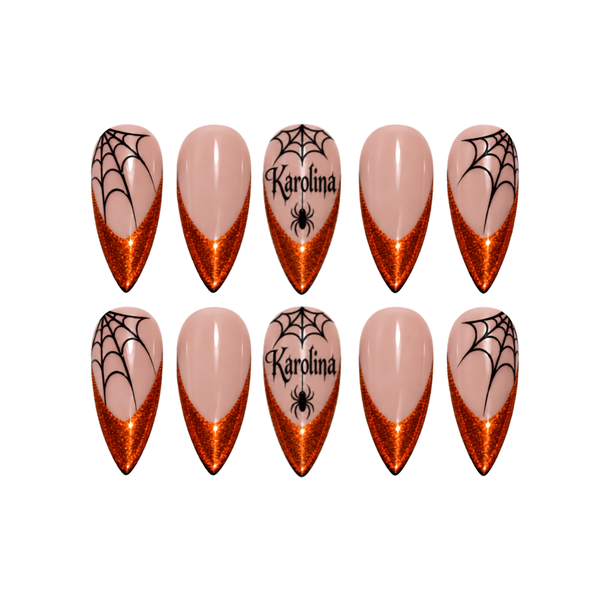 Spider Web French - Personalized Press-On Nails
