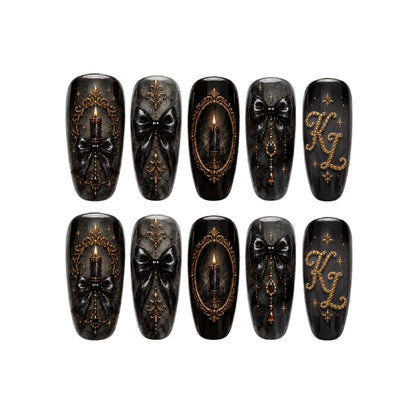 Goth Candle - Personalized Press-On Nails