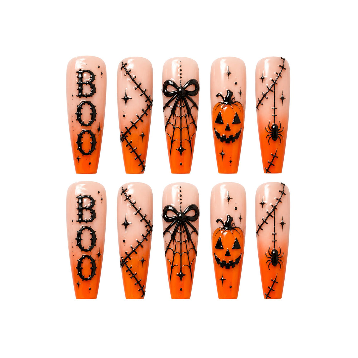 Pumpkin Horror - Personalized Press-On Nails