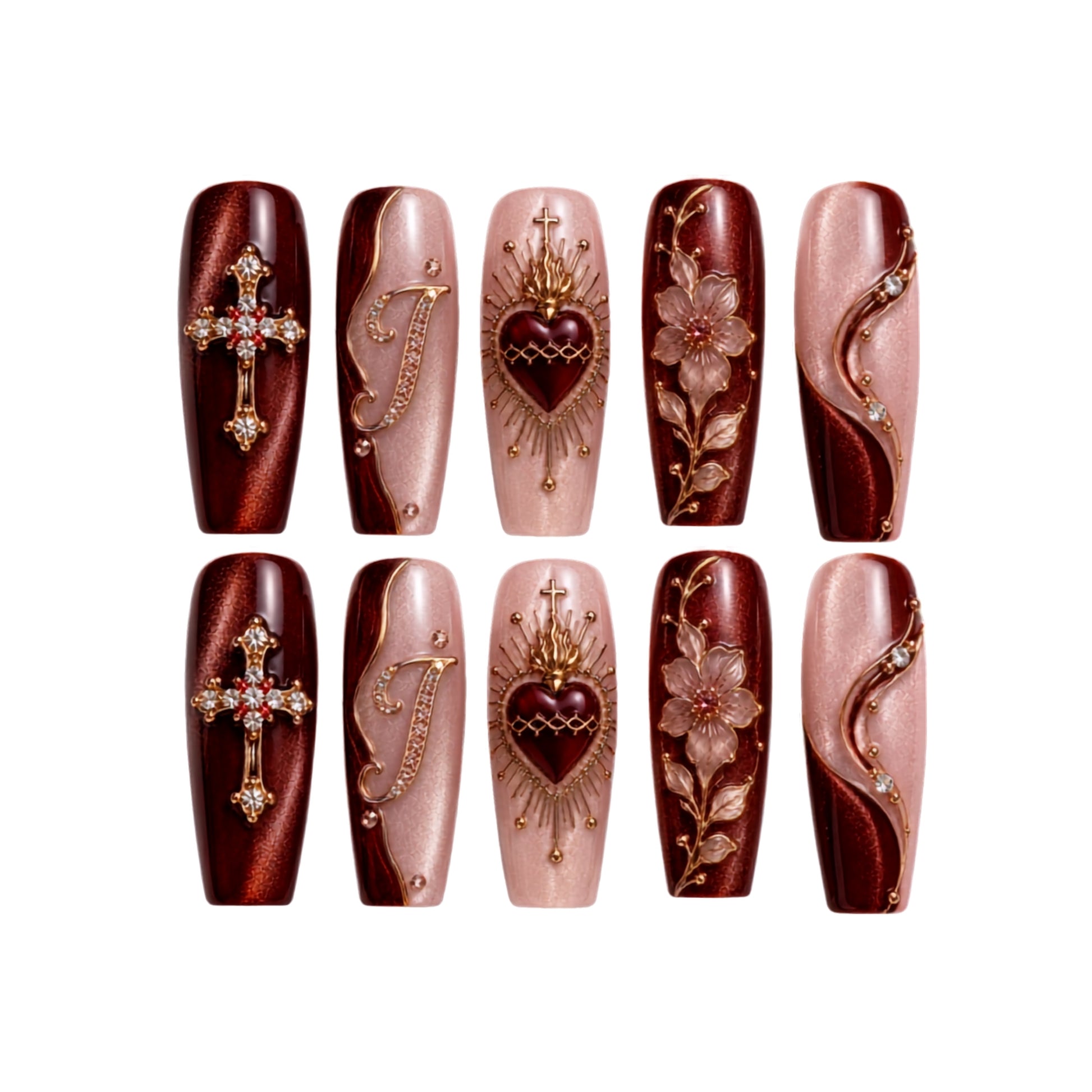 Sacred Heart - Personalized Press-On Nails