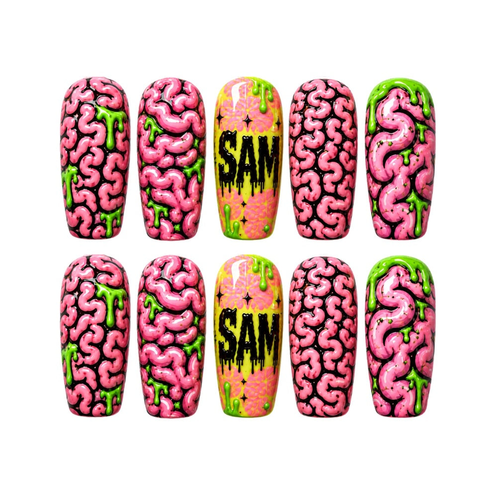 Zombie Brain - Personalized Press-On Nails