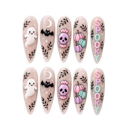 Cute Ghost - Personalized Press-On Nails