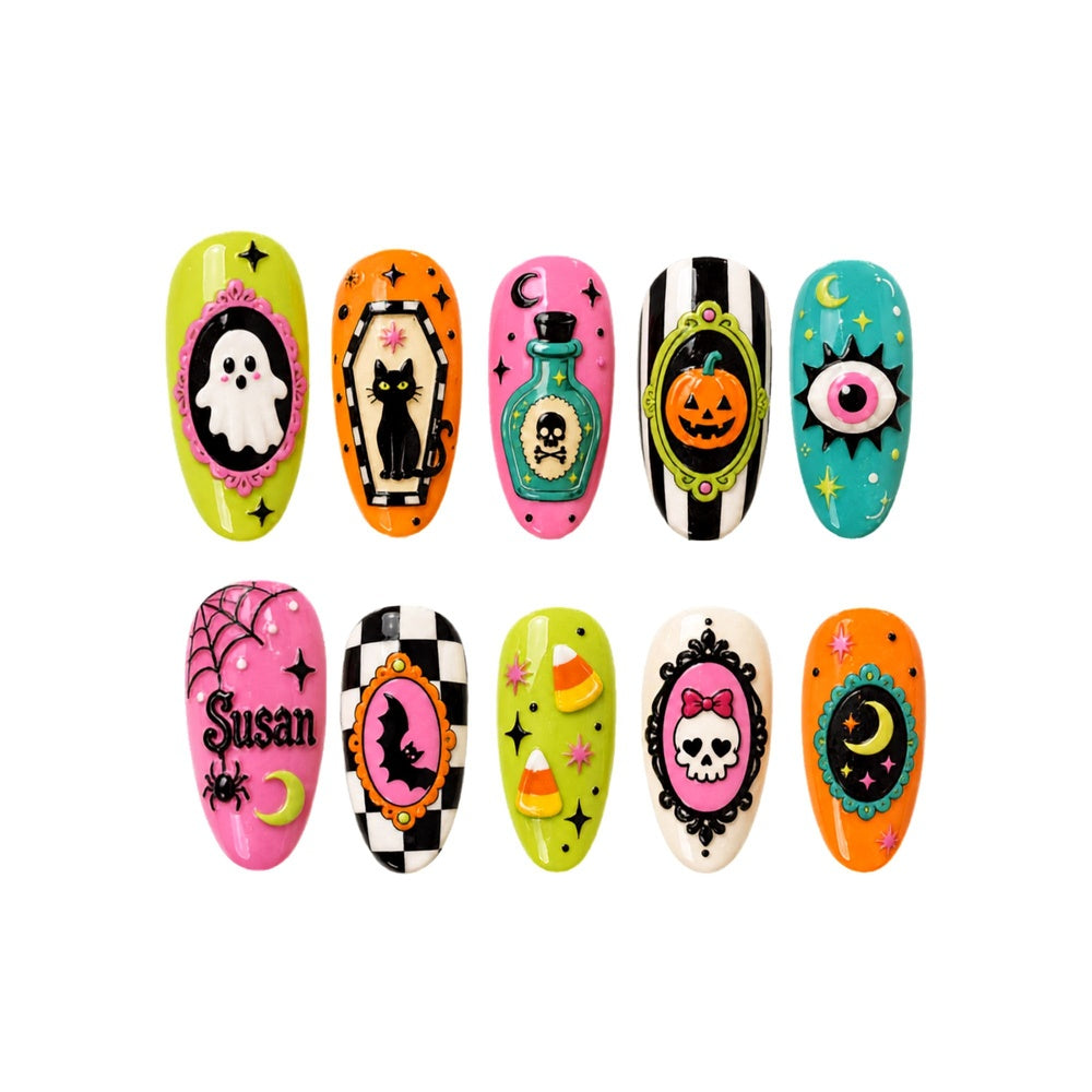 Retro Spooky - Personalized Press-On Nails