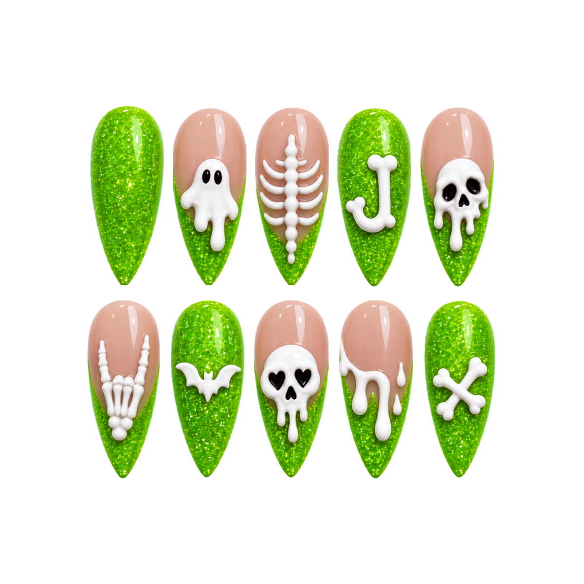 Skeleton - Personalized Press-On Nails