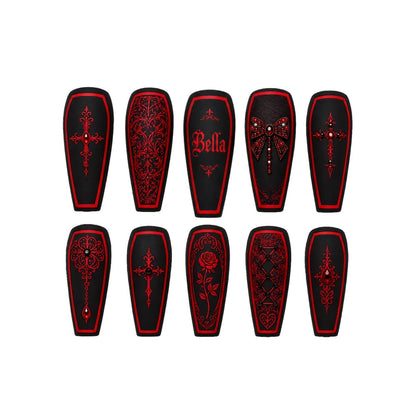 Halloween Coffins - Personalized Press-On Nails