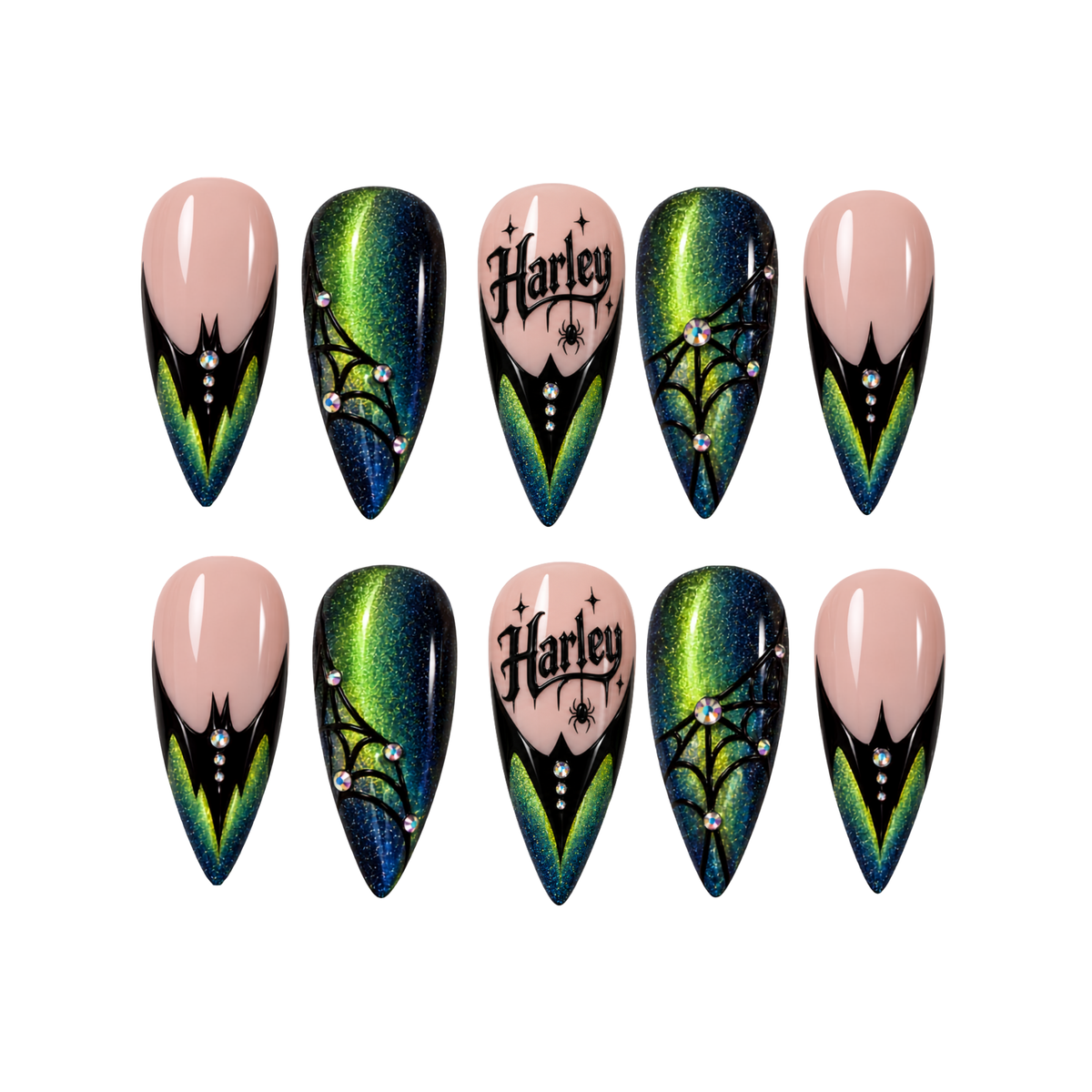 Bat French - Personalized Press-On Nails