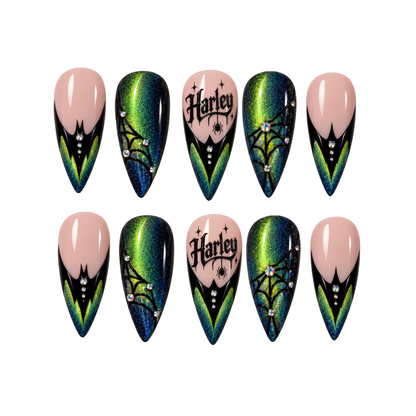 Bat French - Personalized Press-On Nails