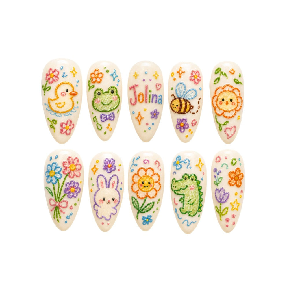 Back To School - Personalized Press-On Nails