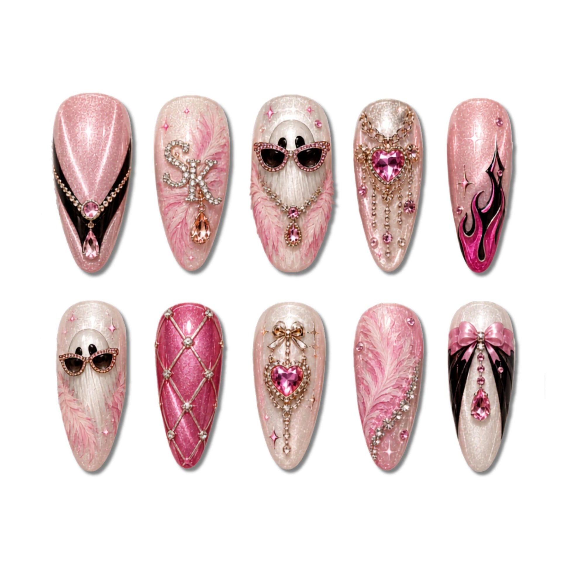 Glam Spooky Halloween - Personalized Press-On Nails