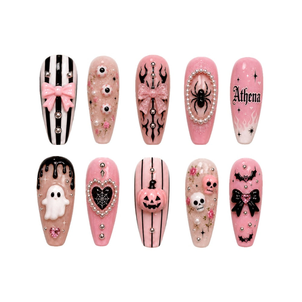 Pink Gothic - Personalized Press-On Nails