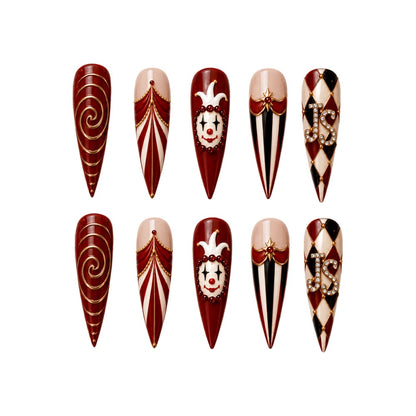 Clown Halloween - Personalized Press-On Nails